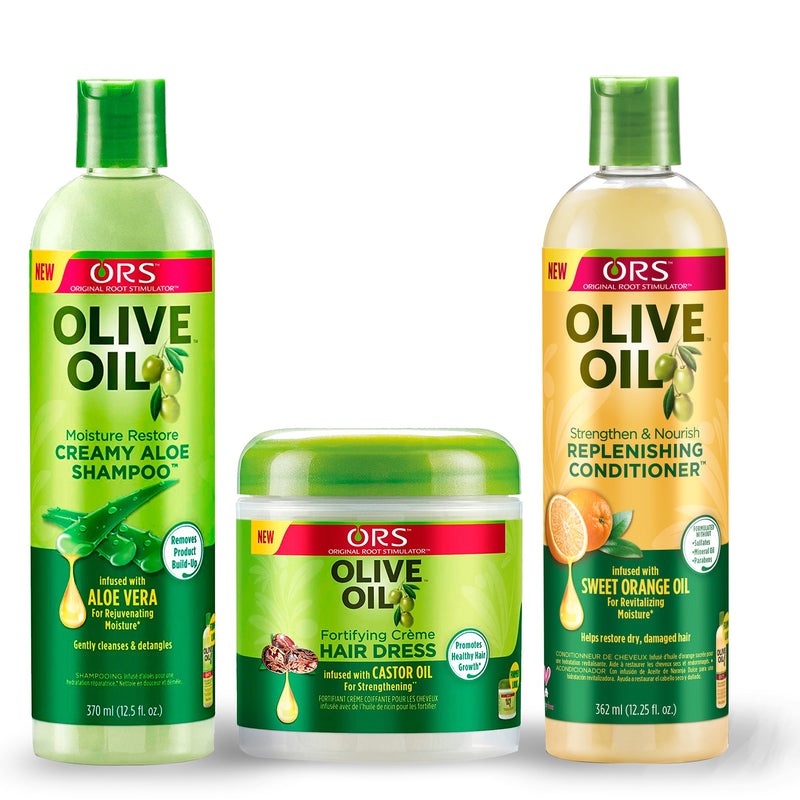 ORS Olive Oil Cleansing, Strengthening, Nourishing, Replenishing  & Fortifying Bundle (30.7 oz)
